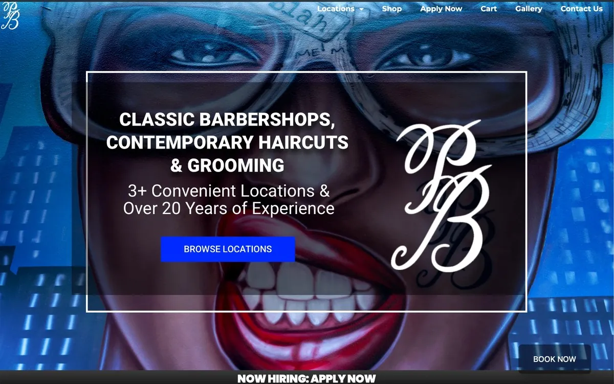 Prestige Barbershop website, designed and built by HiXFi