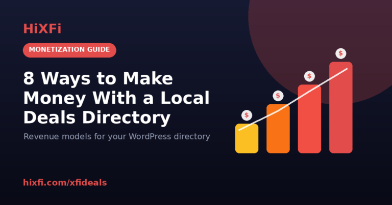 8 Ways to Make Money With a Local Deals Directory (Revenue Models)